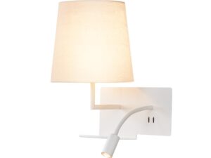 SLV SOMNILA FLEX indoor LED wandarmatuur 3000K wit versie links incl. USB-aansluiting Wandlampen