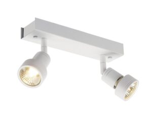 SLV Belgium PURI 2 plafond armatuur mat wit GU10 max. 2x50W incl. deco ring Plafondarmaturen