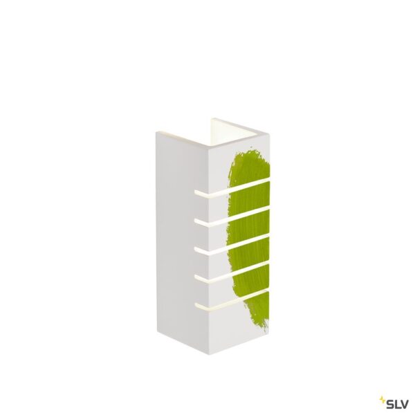 SLV PLASTRA wandarmatuur hoekig 100 slot witte gips E14 max. 40 W Wandlampen