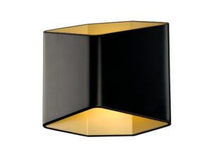 SLV CARISO 2 WL indoor LED wandarmatuur zwart/goud 2700K Wandlampen