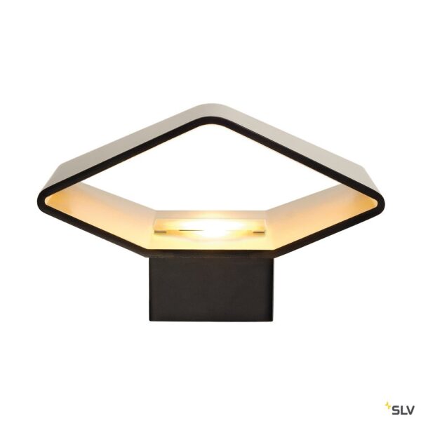 SLV CARISO 2 WL indoor LED wandarmatuur zwart/goud 2700K Wandlampen