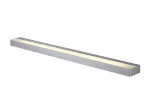 SLV SEDO 21 wandarmatuur LED 3000K hoekig aluminium geborsteld glas gesatineerd L/B/H 895/85/4 cm energiespaarlamp 33 W Wandlampen