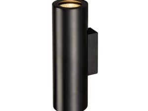 SLV ENOLA_B wandarmatuur QPAR51 rond up/down zwart max. 50W incl. sierring zwart Wandlampen