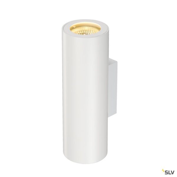 SLV ENOLA_B wandarmatuur QPAR51 rond up/down wit max. 50W incl. sierring wit Wandlampen