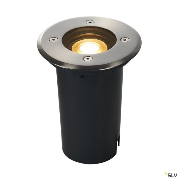 SLV Belgium SOLASTO grondspot rond inox trim GU10 Spikes