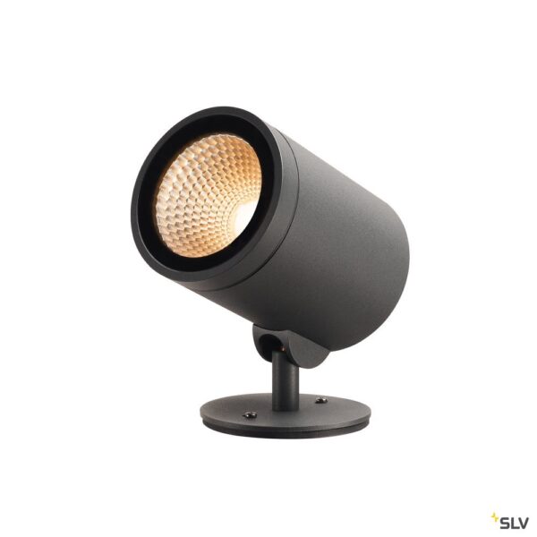 SLV Belgium Helia grondspot LED 230V 15W 3000K 1400lm 50° 162x15x10cm IP55 antraciet Spikes