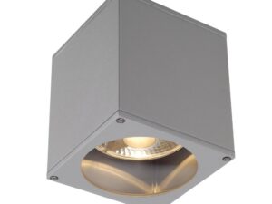 SLV BIG THEO plafond OUT plafondarmatuur vierkant zilvergrijs ES111 max. 75W Wandarmaturen
