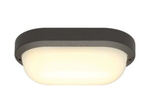 SLV Belgium Terang 2 opbouw LED 11W 680lm 3000K antraciet IP44 Wandarmaturen