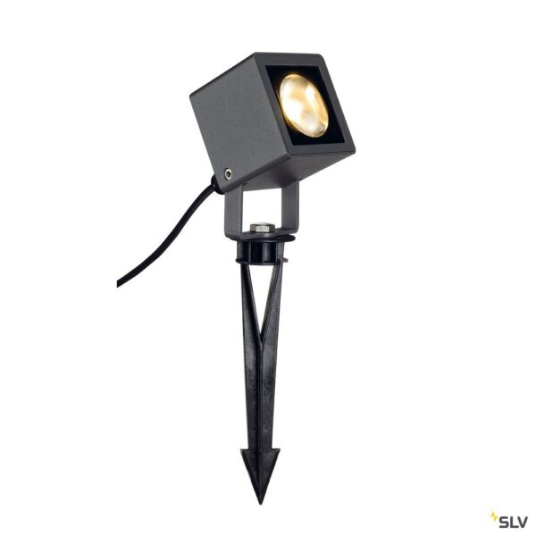 SLV Belgium SMALL SQUARE LED spot light vierkant antraciet 6W 3000K Spikes