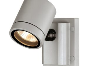 SLV Belgium New Myra Wall wandarmatuur 1x max. 50W Gu10 230V richtbaar IP55 zilvergrijs Wandarmaturen