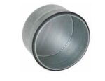 Eindstop 125mm met rubberen dichting Galva 125mm