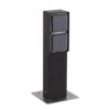 PSM LIGHTING Nike tuinpaal met stopcontact 2 stopcontacten inox 316 extra behandeld Spikes