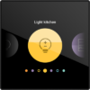 Niko Digital black geconnecteerd personaliseerbaar bedieningsscherm 230 Volt Niko Touchswitch