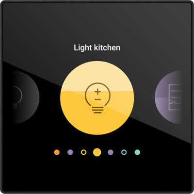 Niko Digital black geconnecteerd personaliseerbaar bedieningsscherm 230 Volt Niko Touchswitch