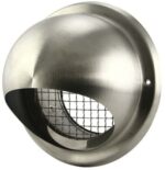 Ventilatierooster RVS met net 1x1cm Ø100 Roosters