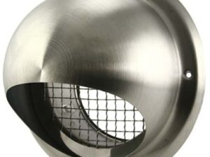 Ventilatierooster RVS met net 1x1cm Ø100 Roosters