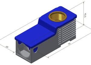 10 x Henco perswallbox blauw 16-1/2F exclusief montageplaat WBP-1604-BL Henco pers inbouwdozen