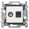 Niko original white 101-65158 Combinatie coax met RJ45 aansluiting UTP cat. 5E Telenet Interkabel Niko coax/Utp
