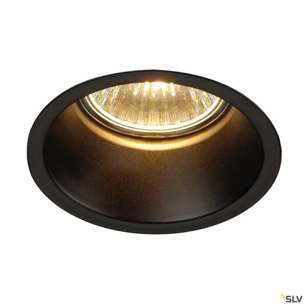 SLV Belgium HORN GU10 inbouwspot rond mat zwart max. 50W Inbouwspots GU10