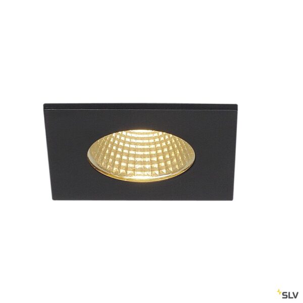 SLV Belgium PATTA-I Plafondinbouw rechthoekig mat zwart 9W 38° 3000K incl. driver Led inbouwspots