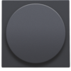 Niko Intense anthracite Toets Centraalplaat voor universele draaiknopdimmer Niko draaiknopdimmer voor ledlampen 4 – 200 Watt 2-draden