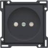 Niko Intense anthracite 122-66501 Stopcontact zonder aarding met kinderveiligheid inbouwdiepte 21 mm Niko Intense Antracite