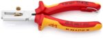 Knipex Afstriptang Tethered VDE 160mm Ø 5mm verchroomd (met bevestigingshaak) Striptang