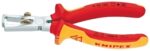 Knipex Striptang verchroomd VDE stelschroef cap. Ø 5mm 10mm² lengte 160mm Striptang