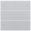 Niko intense sterling afwerkingsset voor 4-voudige potentiaalvrije drukknop 24 V met leds Niko drukknop 4 voudig 24 Volt met LED