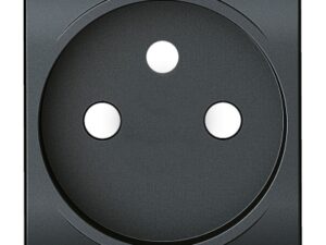 Bticino LivingLight LL-Sierplaat ctdoos 2P+A antraciet clipsbaar Contactdozen 10/16 A 250 Volt met steekklemmen