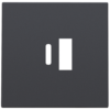 Niko Intense anthracite Afwerkingsset voor dubbele smart USB-A en USB-C-lader Niko Intense Antracite