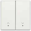 Niko original white Toets 2-voudig met lens voor elektronische rolluikschakelaar Niko Original White (Wit)