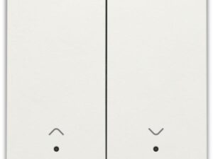 Niko original white Toets 2-voudig met lens voor elektronische rolluikschakelaar Niko Original White (Wit)