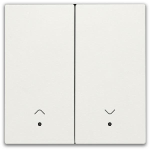 Niko original white Toets 2-voudig met lens voor elektronische rolluikschakelaar Niko Original White (Wit)