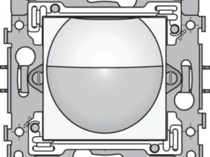 Niko original white Bewegingsmelder 180° inbouw (sensor+actor) met schakelcontact 10A