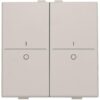 Niko Original light grey Toets 2-voudig I-0 voor busdrukknop of RF-wandzender Niko draadloze schakelaar met vier toetsen