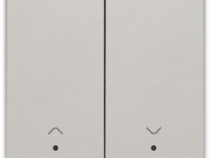 Niko Original light grey Toets 2-voudig met lens voor elektronische rolluikschakelaar Niko Original Light Grey