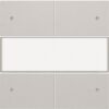 Niko Original light grey afwerkingsset voor 4-voudige potentiaalvrije drukknop 24 V met led en tekstveld Niko drukknop 4 voudig 24 Volt met LED
