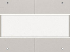 Niko Original light grey afwerkingsset voor 4-voudige potentiaalvrije drukknop 24 V met led en tekstveld Niko drukknop 4 voudig 24 Volt met LED