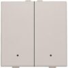 Niko Original light grey Home Control 2-voudige lichtbediening met led Niko home control tweevoudige drukknop met leds