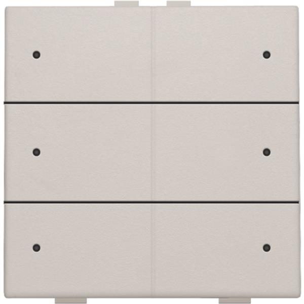 Niko Original light grey Home Control 6-voudige lichtbediening met led Niko home control zesvoudige drukknop met leds
