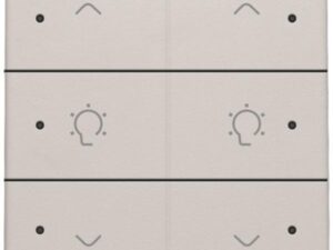 Niko Original light grey Home Control 2-voudige bediening dimmer met 6-voudige toets+led Niko home control tweevoudige dimbediening met leds
