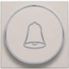 Niko Original light grey Toets met doorschijnende ring en belsymbool voor drukknop 6A Niko Original Light Grey