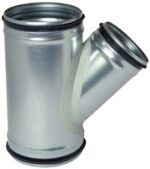 Aldes Virtuo-Fix schuin T-stuk (TO) + rubber – Ø160/160 Galva verloopstukken