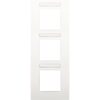 Niko intense White Afdekplaat (71mm) 3-voudig verticaal met doorzichtig tekstveld Niko Intense White