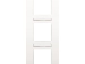 Niko intense White Afdekplaat (71mm) 3-voudig verticaal met doorzichtig tekstveld Niko Intense White