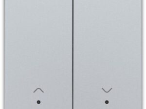 Niko intense sterling Toets 2-voudig met lens voor elektronische rolluikschakelaar Niko Intense Sterling