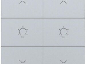 Niko intense sterling Home Control 2-voudige bediening dimmer met 6-voudige toets