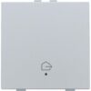Niko intense sterling Drukknop met led symbool ”woning verlaten” Niko home control enkelvoudige drukknop "woning verlaten"