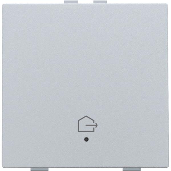 Niko intense sterling Drukknop met led symbool ”woning verlaten” Niko home control enkelvoudige drukknop "woning verlaten"